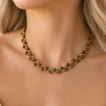 Naszyjnik choker Amber piasek pustyni STAL POZŁACANA