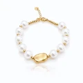 Bransoletka Boho Pearl perły STAL POZŁACANA
