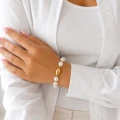 Bransoletka Boho Pearl perły STAL POZŁACANA