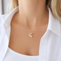 Naszyjnik Pearl cherry ze STALI CHIRURGICZNEJ