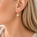 Złote kolczyki elipsy Golden Clover STAL POZŁACANA