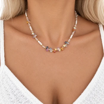 Naszyjnik Pearl shine STAL POZŁACANA