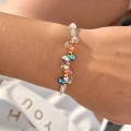 Bransoletka Pearl shine STAL POZŁACANA