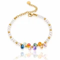Bransoletka Pearl shine STAL POZŁACANA
