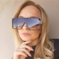 OKULARY PRZECIWSŁONECZNE KWADRATOWE KOLOR BRĄZOWY