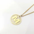 Naszyjnik STAL CHIRURGICZNA literka M kolor złoty